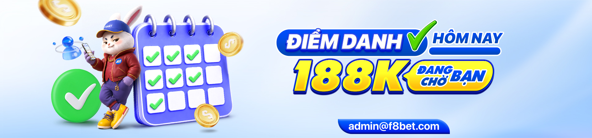 f8bet banner sự kiện điểm danh tặng quà